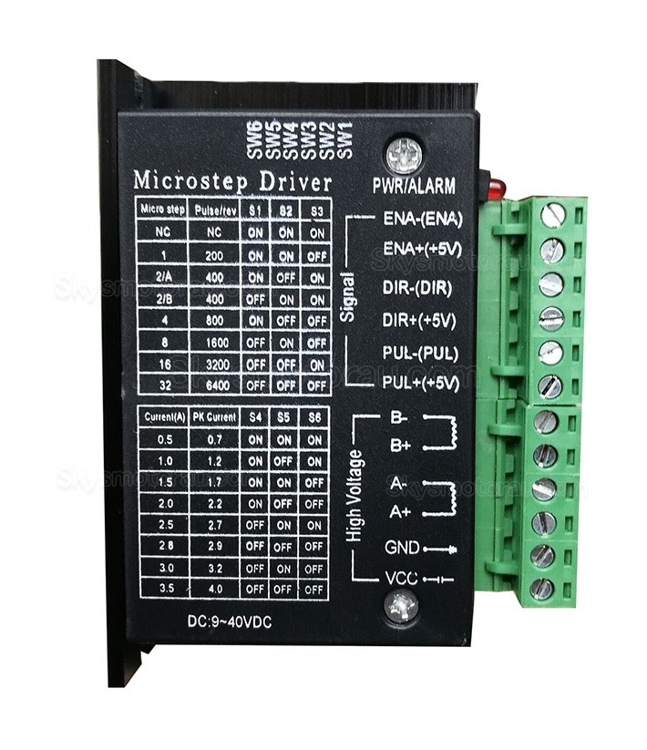 TB6600 Stepper Motor Driver 9-40VDC 0.5A-4A 2 Phase for NEMA 17, 23, 24 Stepper Motor